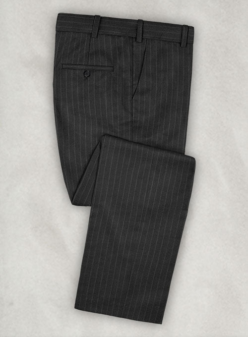 Napolean Windsor Black Stripe Wool Suit - StudioSuits