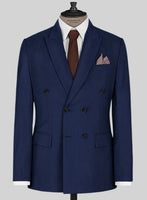 Napolean Bottle Blue Wool Suit - StudioSuits