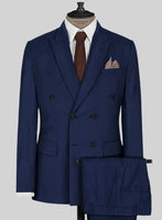 Napolean Bottle Blue Wool Suit - StudioSuits