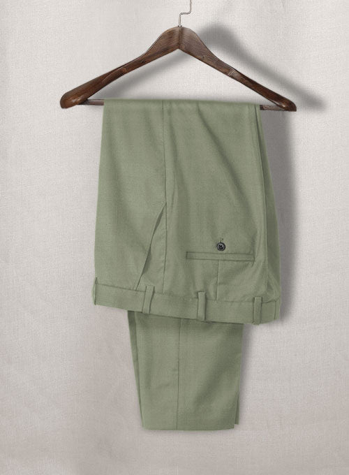 Napolean Cadet Green Wool Pants - StudioSuits