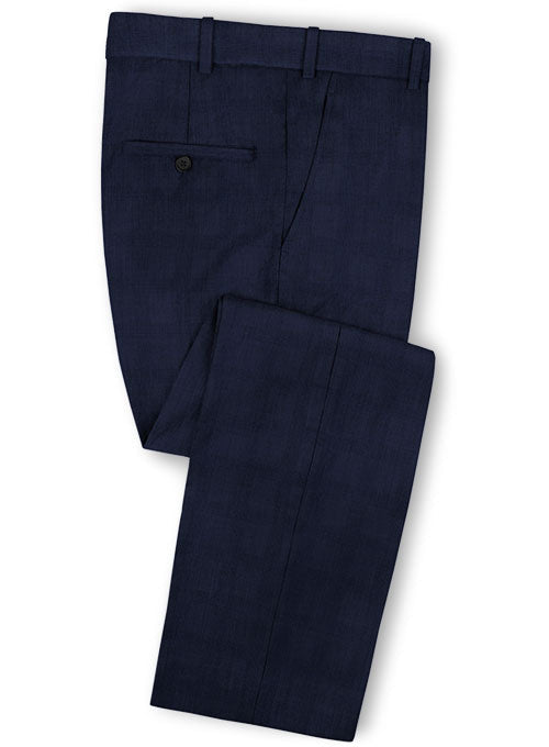 Napolean Charles Blue Wool Pants - StudioSuits