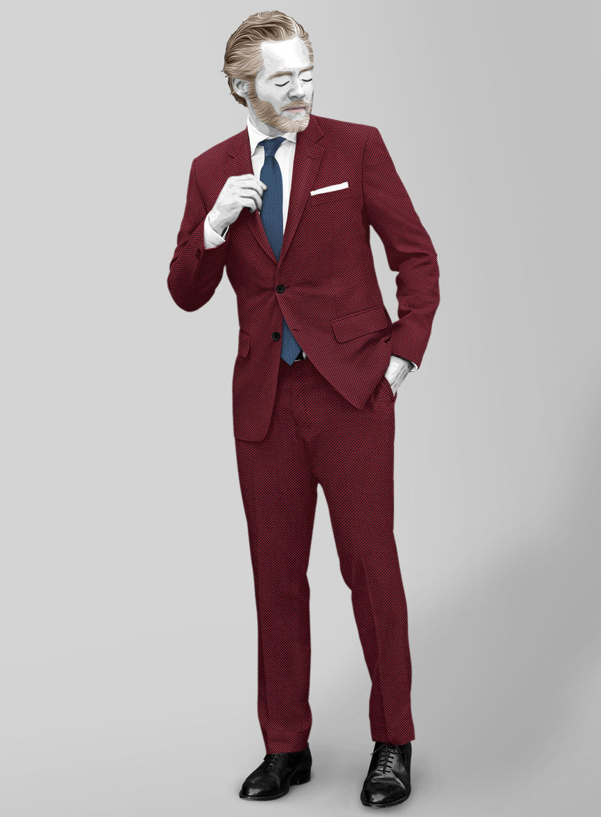 Napolean Cherry Bomb Wool Suit - StudioSuits