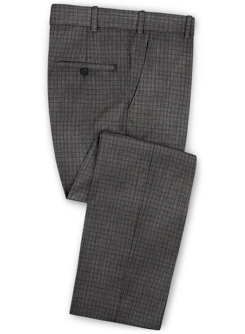 Napolean Chok Gray Wool Pants - StudioSuits