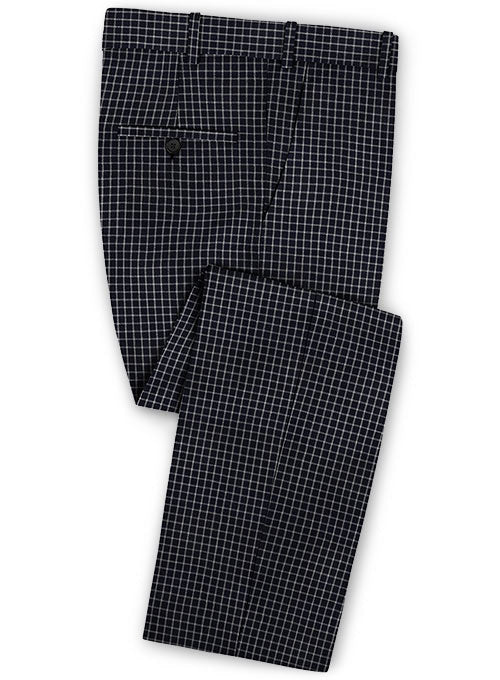 Napolean Chok Blue Black Wool Suit - StudioSuits