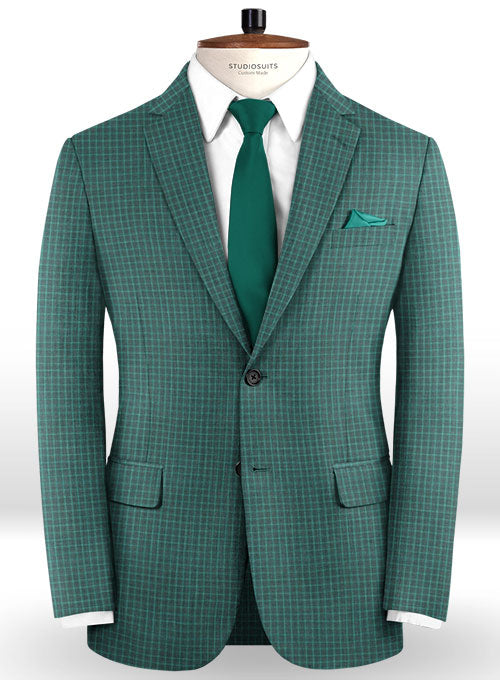 Napolean Chok Green Wool Jacket - StudioSuits