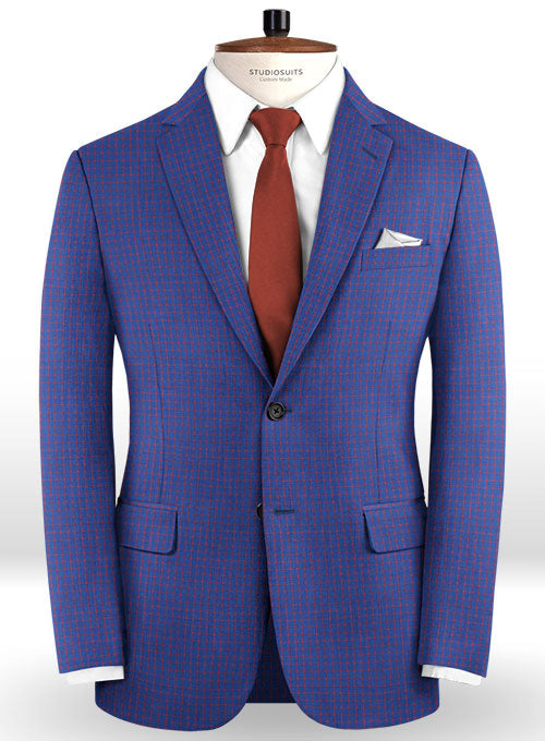 Napolean Chok Royal Blue Wool Suit - StudioSuits
