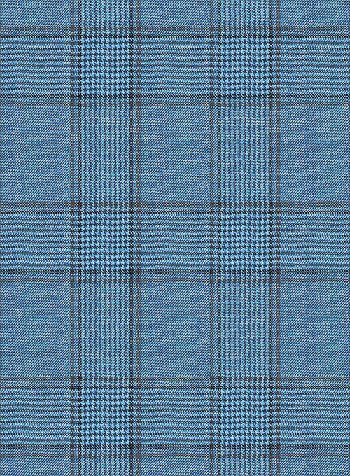 Napolean Corro Blue Wool Pants - StudioSuits