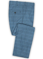 Napolean Corro Blue Wool Pants - StudioSuits