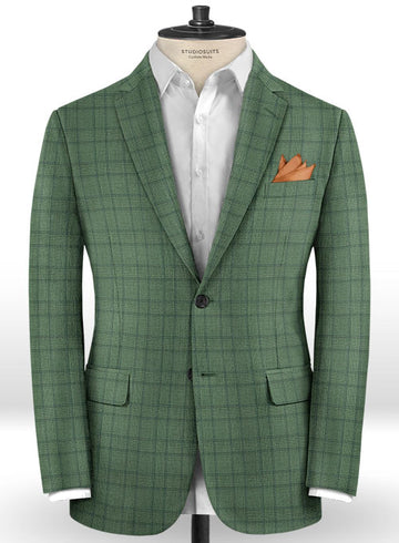 Napolean Corro Green Wool Suit - StudioSuits