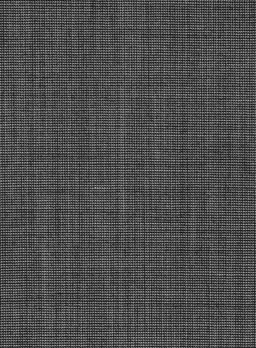 Napolean Dark Gray Pinhead Double Gurkha Wool Trousers - StudioSuits