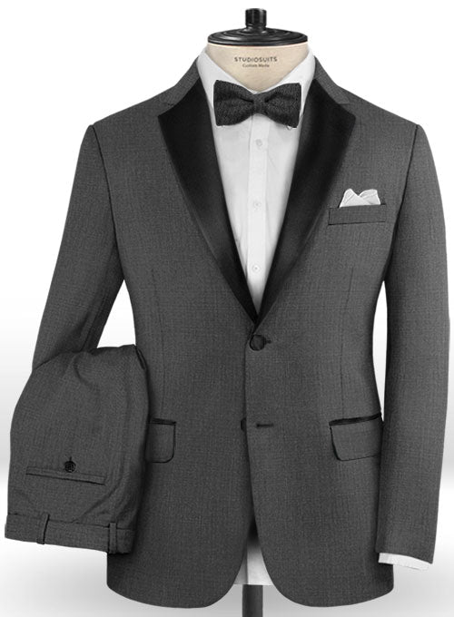 Napolean Dino Gray Wool Tuxedo Suit - StudioSuits