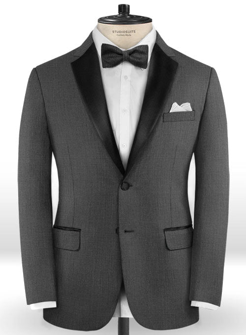 Napolean Dino Gray Wool Tuxedo Suit - StudioSuits