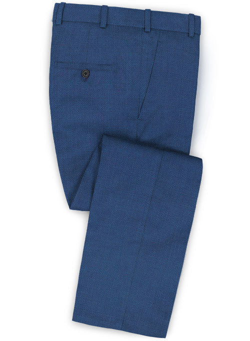 Napolean Dino Royal Blue Wool Pants - StudioSuits