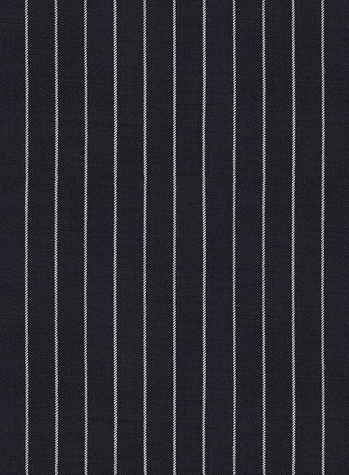 Napolean Dark Blue Stripe Wool Jacket - StudioSuits