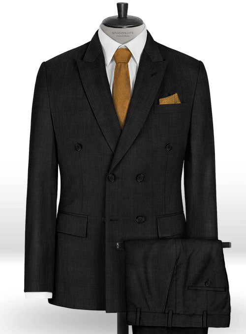 Napolean Dark Charcoal Wool Suit - StudioSuits