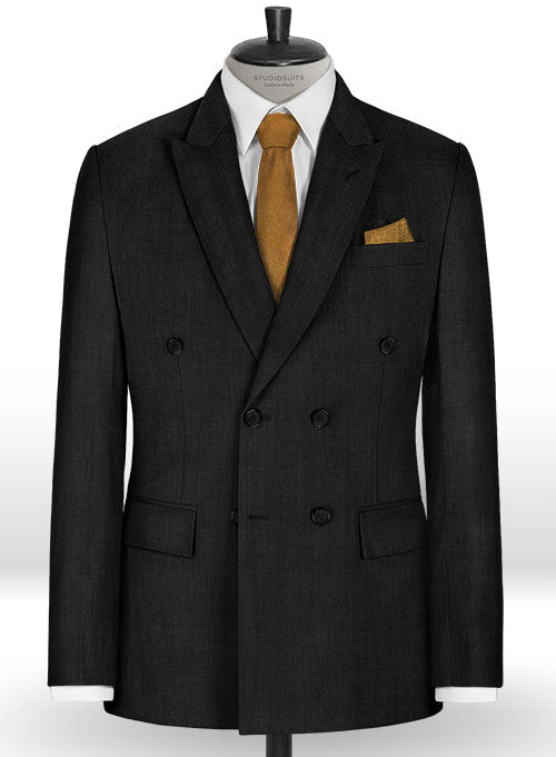 Napolean Dark Charcoal Wool Suit - StudioSuits