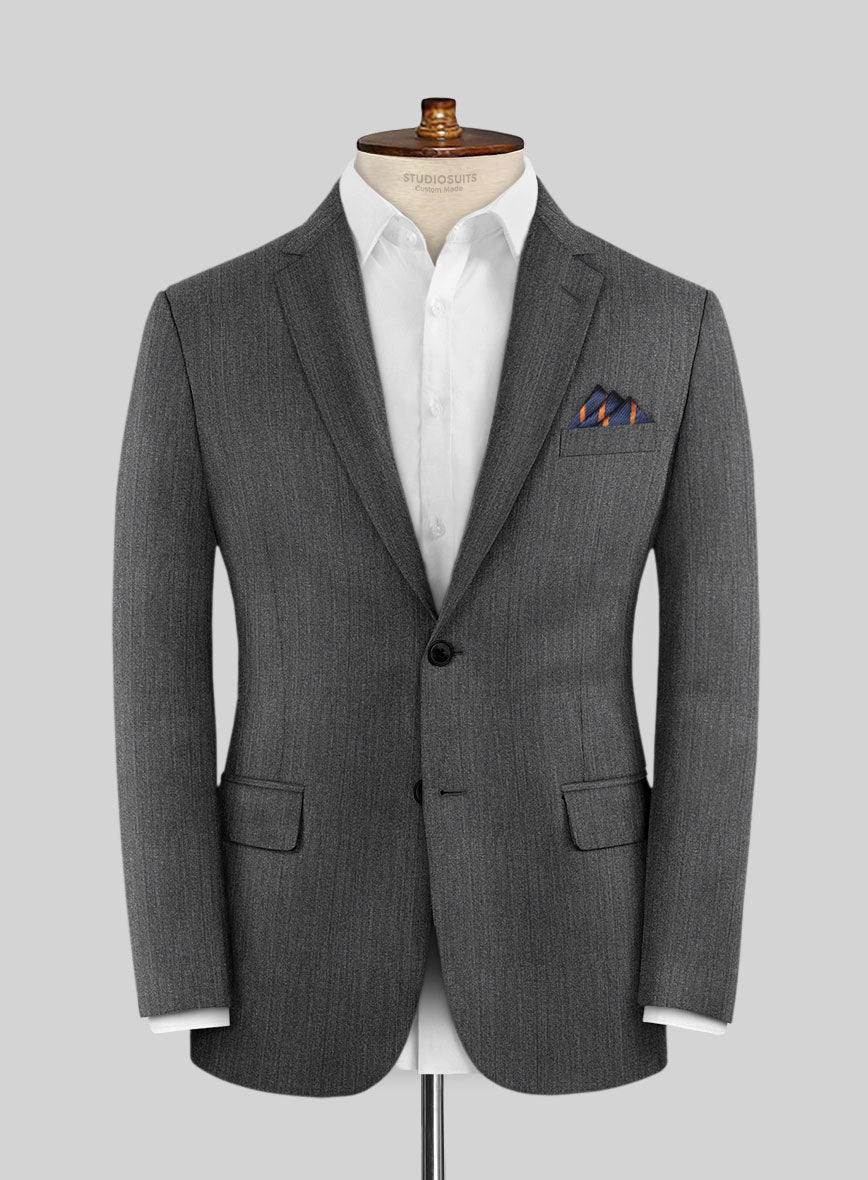 Napolean English Charcoal Wool Suit - StudioSuits