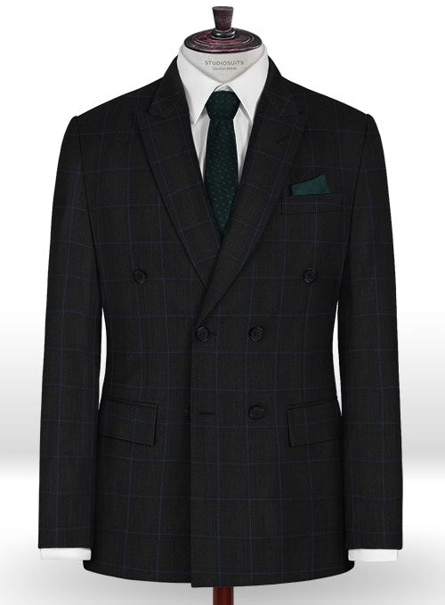 Napolean Fissa Black Wool Suit - StudioSuits