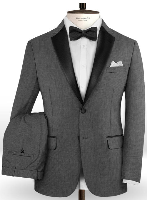 Napolean Gino Gray Wool Tuxedo Suit - StudioSuits