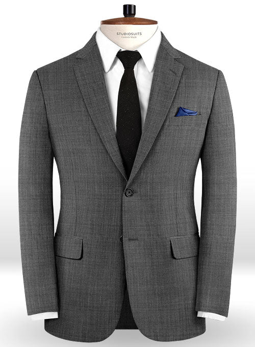 Napolean Gray Pinhead Wool Suit - StudioSuits