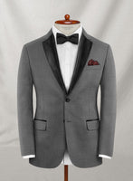 Napolean Gray Wool Tuxedo Jacket - StudioSuits