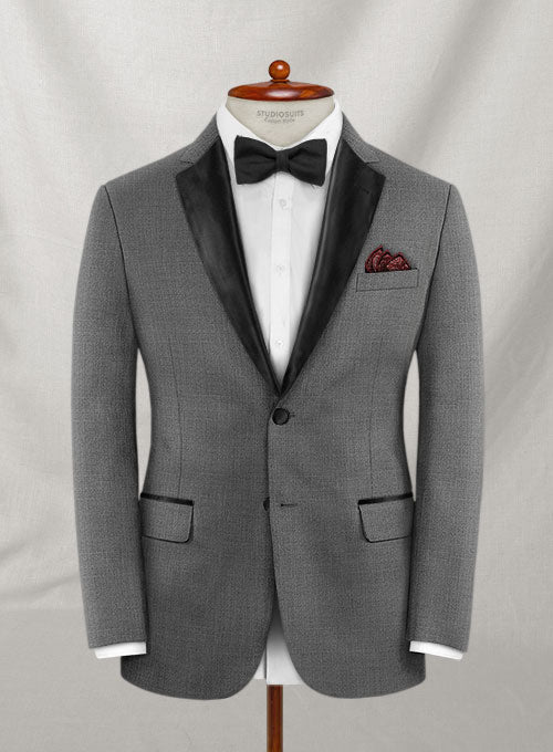 Napolean Gray Wool Tuxedo Suit - StudioSuits
