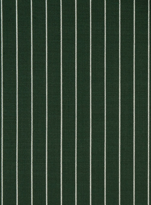 Napolean Green Stripe Wool Pants - StudioSuits