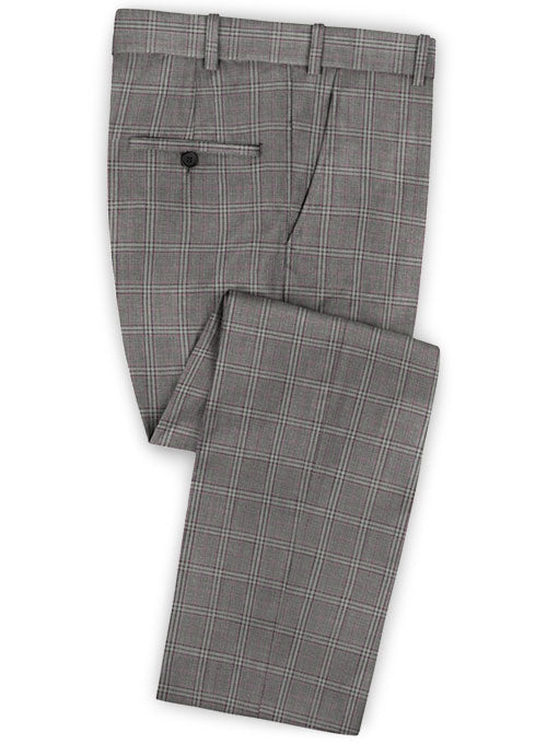 Napolean Lazo Gray Wool Pants - StudioSuits
