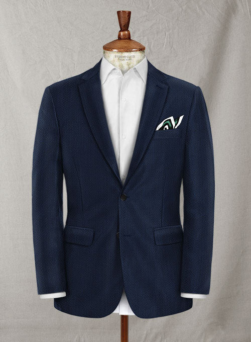 Napolean Bold Blue Wool Suit - StudioSuits