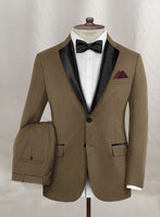 Napolean Brown Wool Tuxedo Suit - StudioSuits