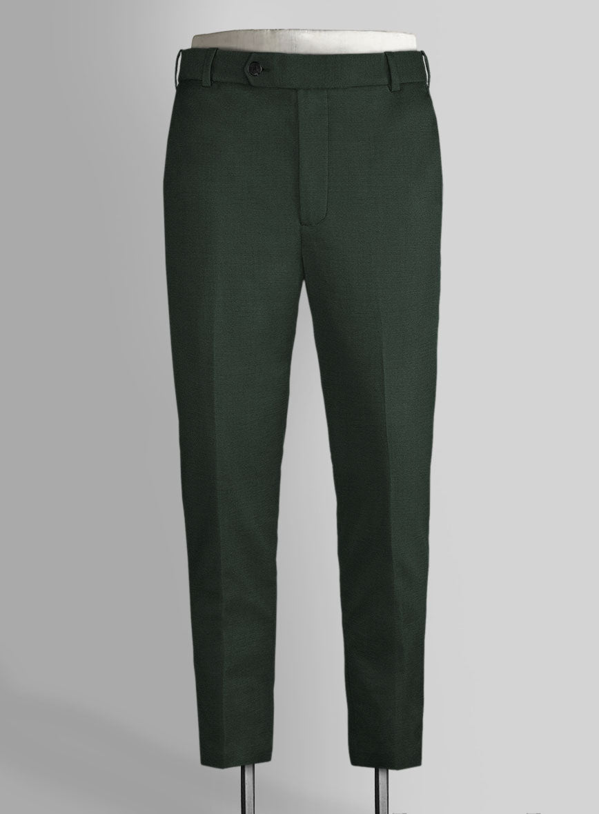 Napolean Hunter Green Wool Pants - StudioSuits