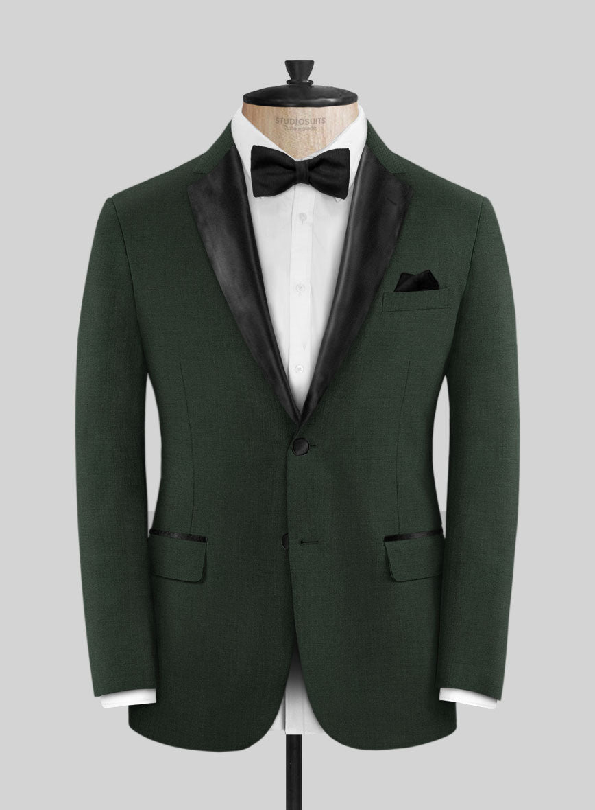 Napolean Hunter Green Wool Tuxedo Suit - StudioSuits
