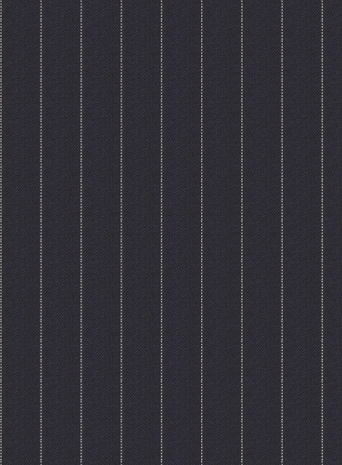 Napolean Chalk Stripe Blue Wool Suit - StudioSuits