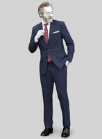 Napolean Argio Stripe Ink Blue Wool Suit - StudioSuits