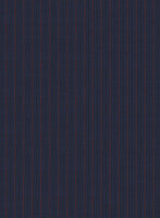 Napolean Argio Stripe Dark Blue Wool Jacket - StudioSuits