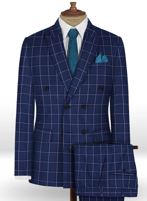 Napolean Aria Royal Blue Wool Suit - StudioSuits