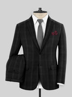Napolean Artistic Black Check Wool Suit - StudioSuits