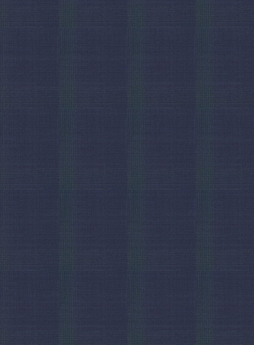 Napolean Artistic Blue Check Pants - StudioSuits