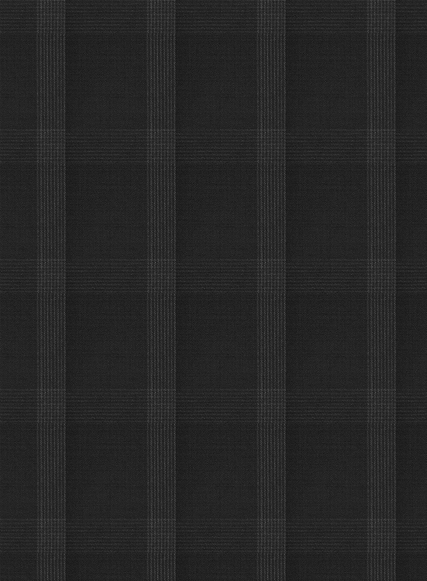 Napolean Artistic Black Check Wool Suit - StudioSuits