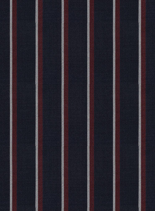 Napolean Atora Dark Blue Wool Pants - StudioSuits