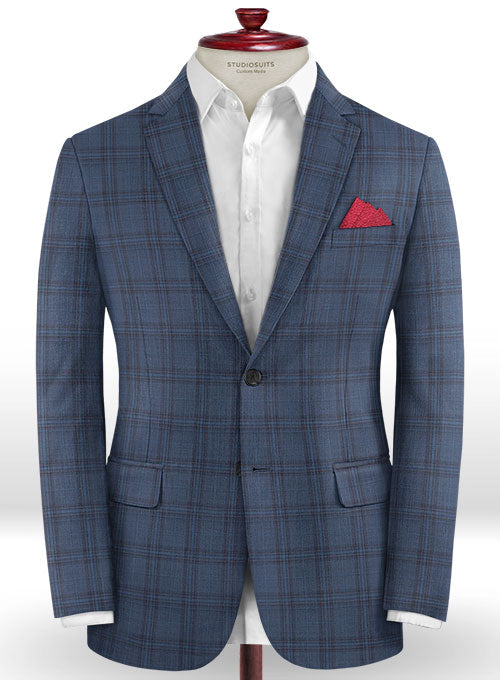 Napolean Atora Slate Blue Wool Suit - StudioSuits