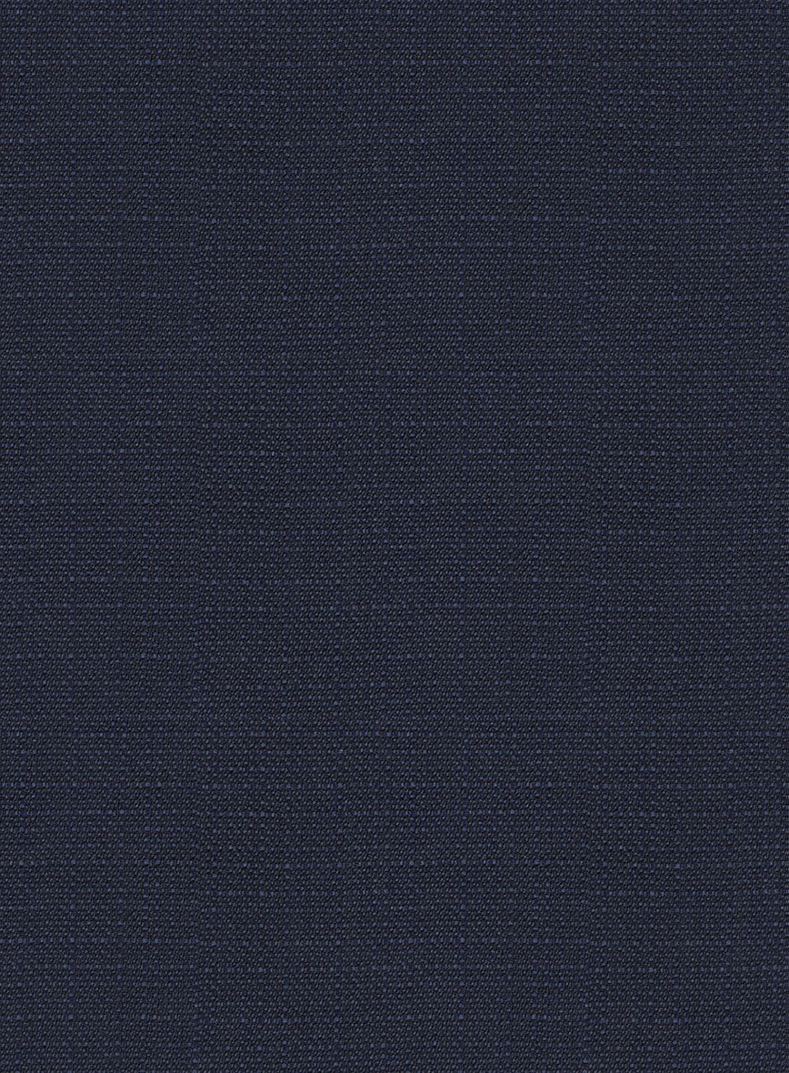 Napolean Bob Weave Blue Wool Pants - StudioSuits