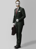 Napolean Bob Weave Green Wool Suit - StudioSuits