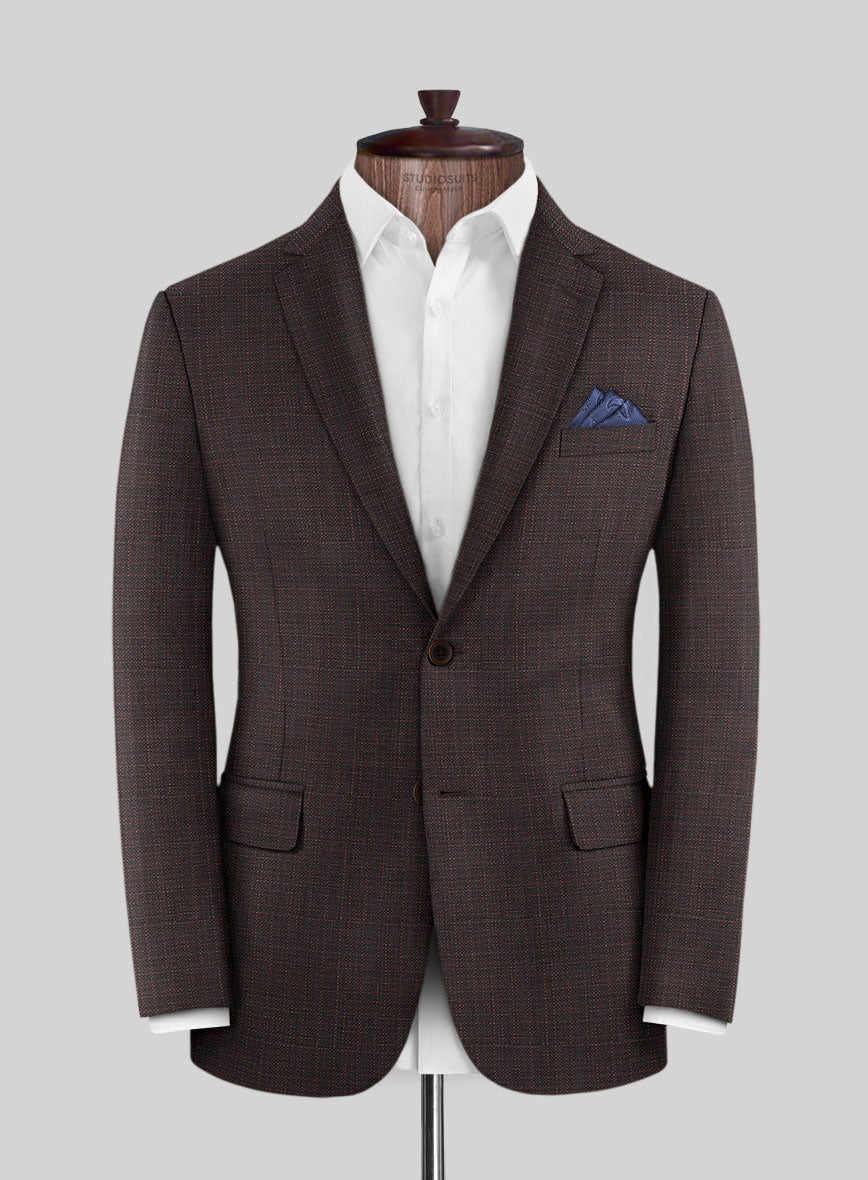 Napolean Bob Weave Rust Wool Jacket - StudioSuits