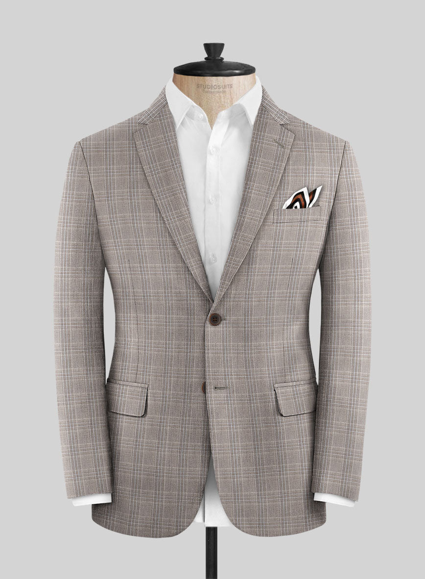 Napolean Brown Glen Jacket - StudioSuits