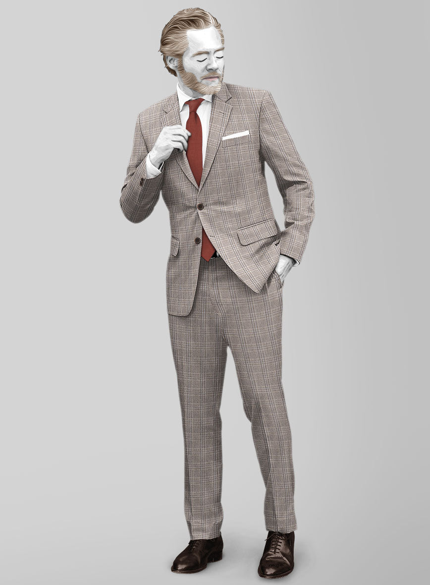 Napolean Brown Glen Suit - StudioSuits