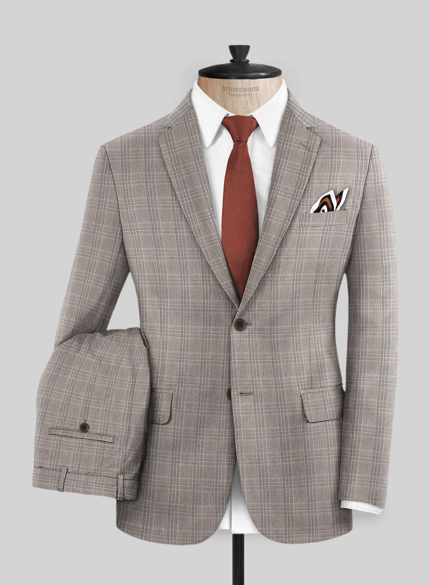 Napolean Brown Glen Suit - StudioSuits