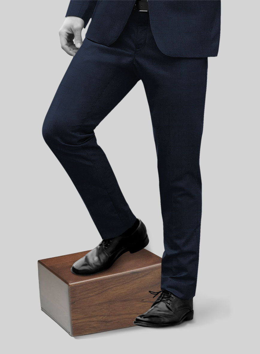 Napolean Classic English Blue Check Suit - StudioSuits