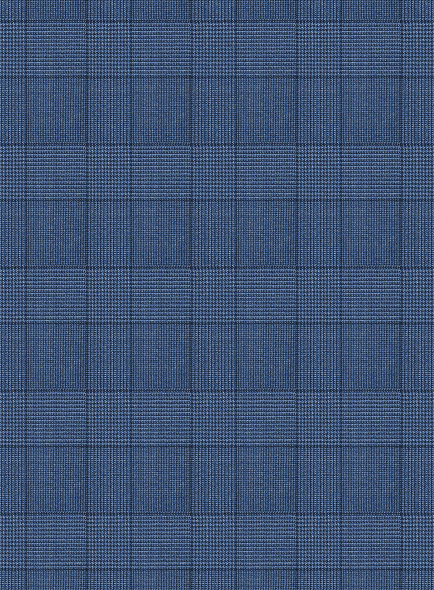 Napolean Classic Royal Blue Check Pants - StudioSuits