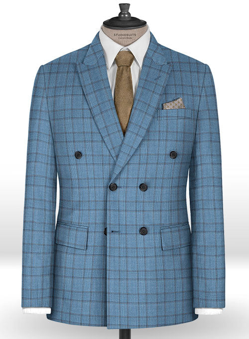 Napolean Corro Blue Wool Suit - StudioSuits